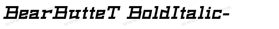 BearButteT BoldItalic字体转换